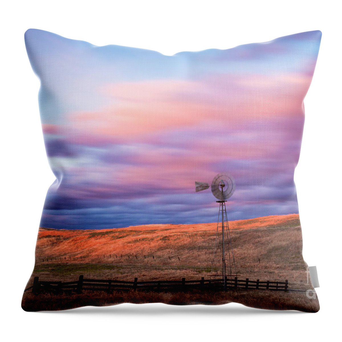 Windmill Throw Pillow featuring the photograph Windmill LE by Anthony Michael Bonafede