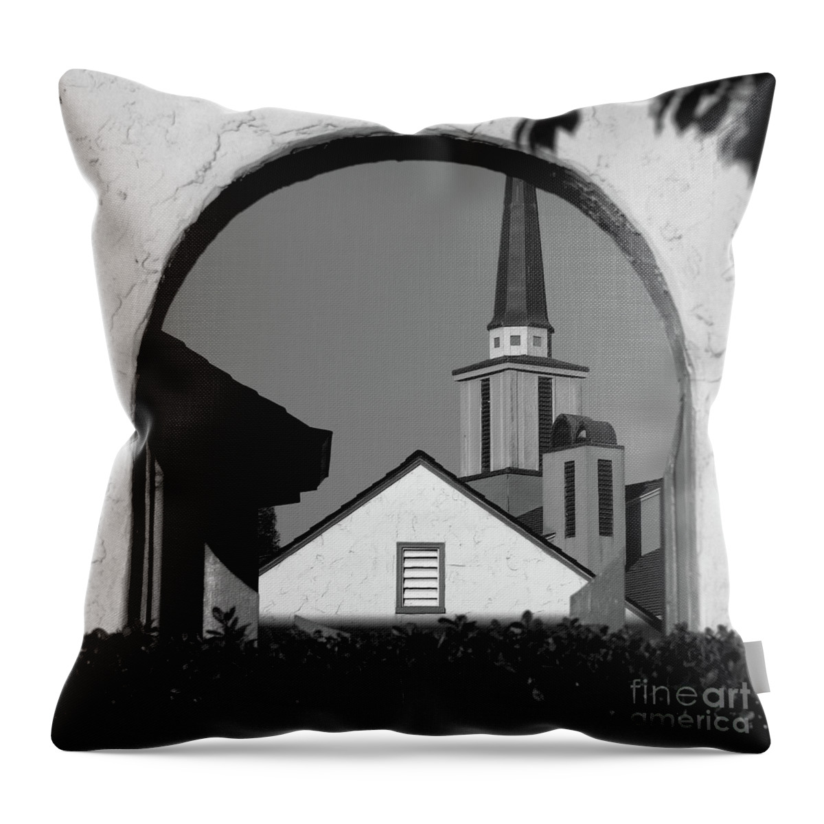 Cml Brown Throw Pillow featuring the photograph Window Arch by CML Brown