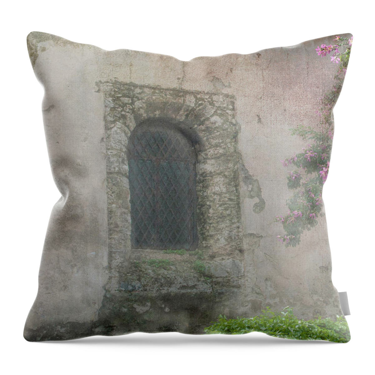 Window In The Wall Throw Pillow featuring the photograph Window in the Wall by Victoria Harrington