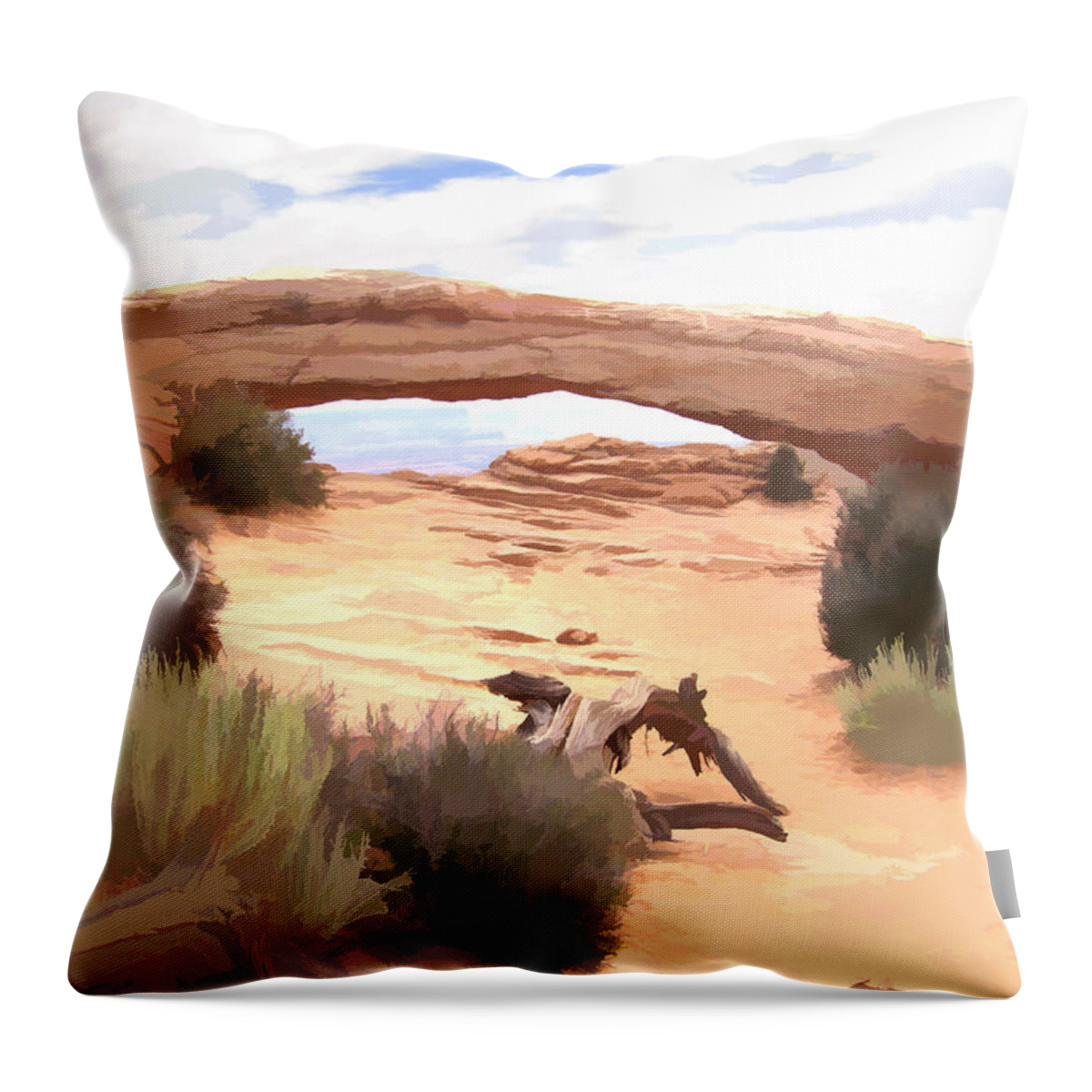 Window Throw Pillow featuring the digital art Window On The Valley by Gary Baird
