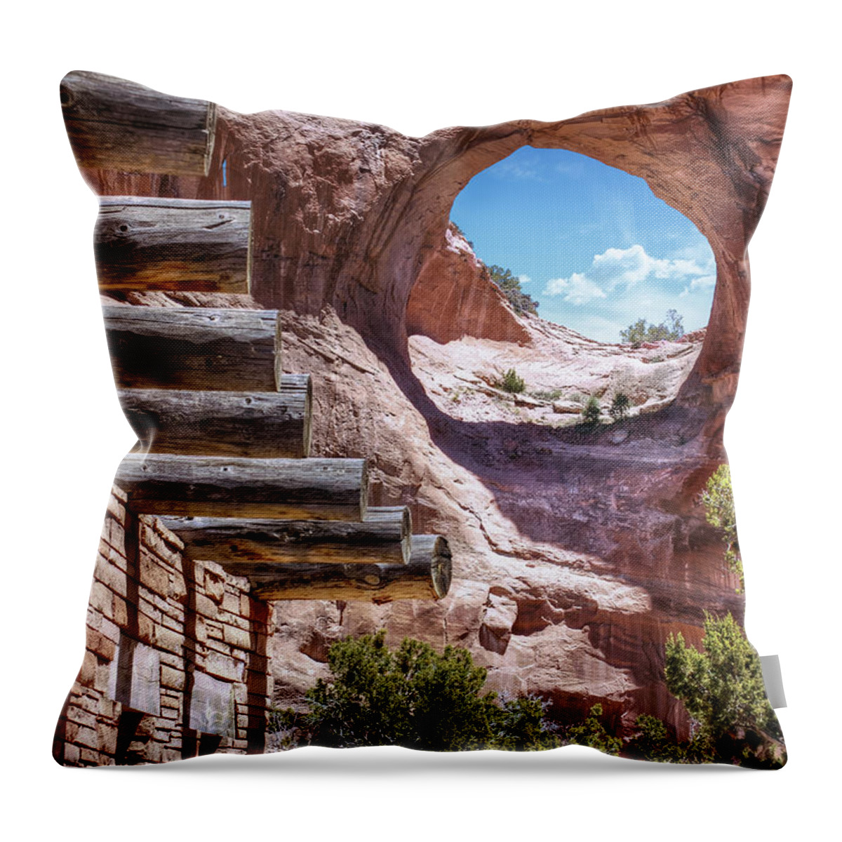 America Throw Pillow featuring the photograph Window Rock - Arizona - Navajo Nation Capitol by Gregory Ballos