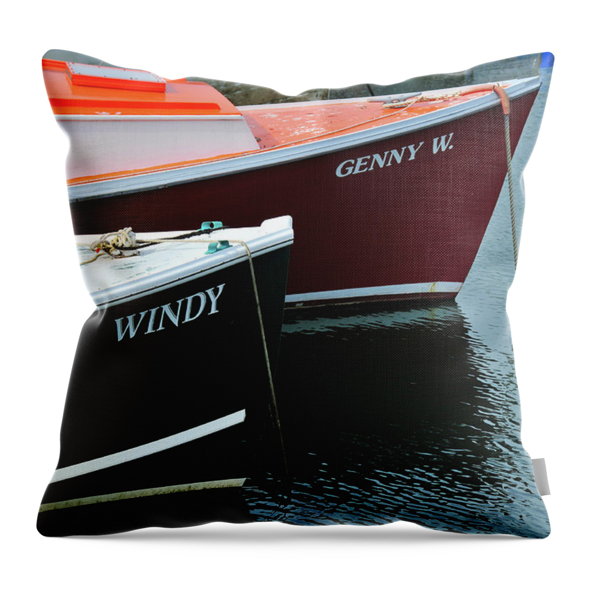 Marine Throw Pillow featuring the photograph Windy Beside Genny W by Mike Martin