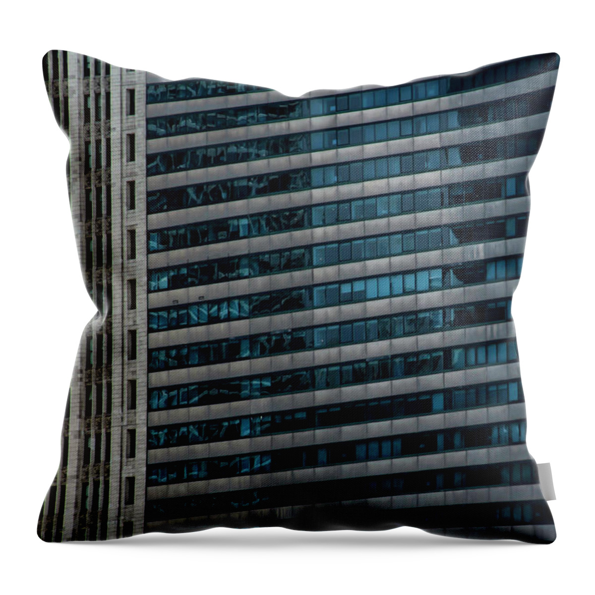 Landscape Throw Pillow featuring the photograph Windy City Perspective II by Michael Nowotny