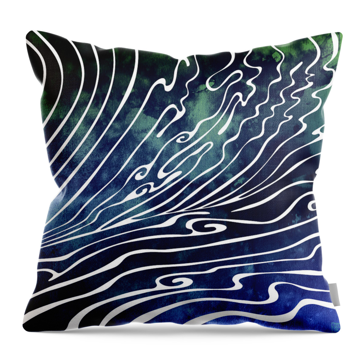 Swell Throw Pillow featuring the digital art Wine Dark by Stevyn Llewellyn