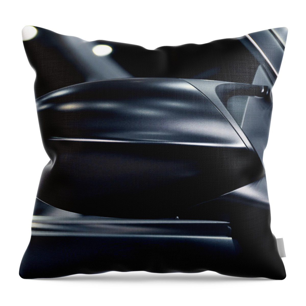 Car Throw Pillow featuring the photograph Wing mirror of a sports car by Dutourdumonde Photography