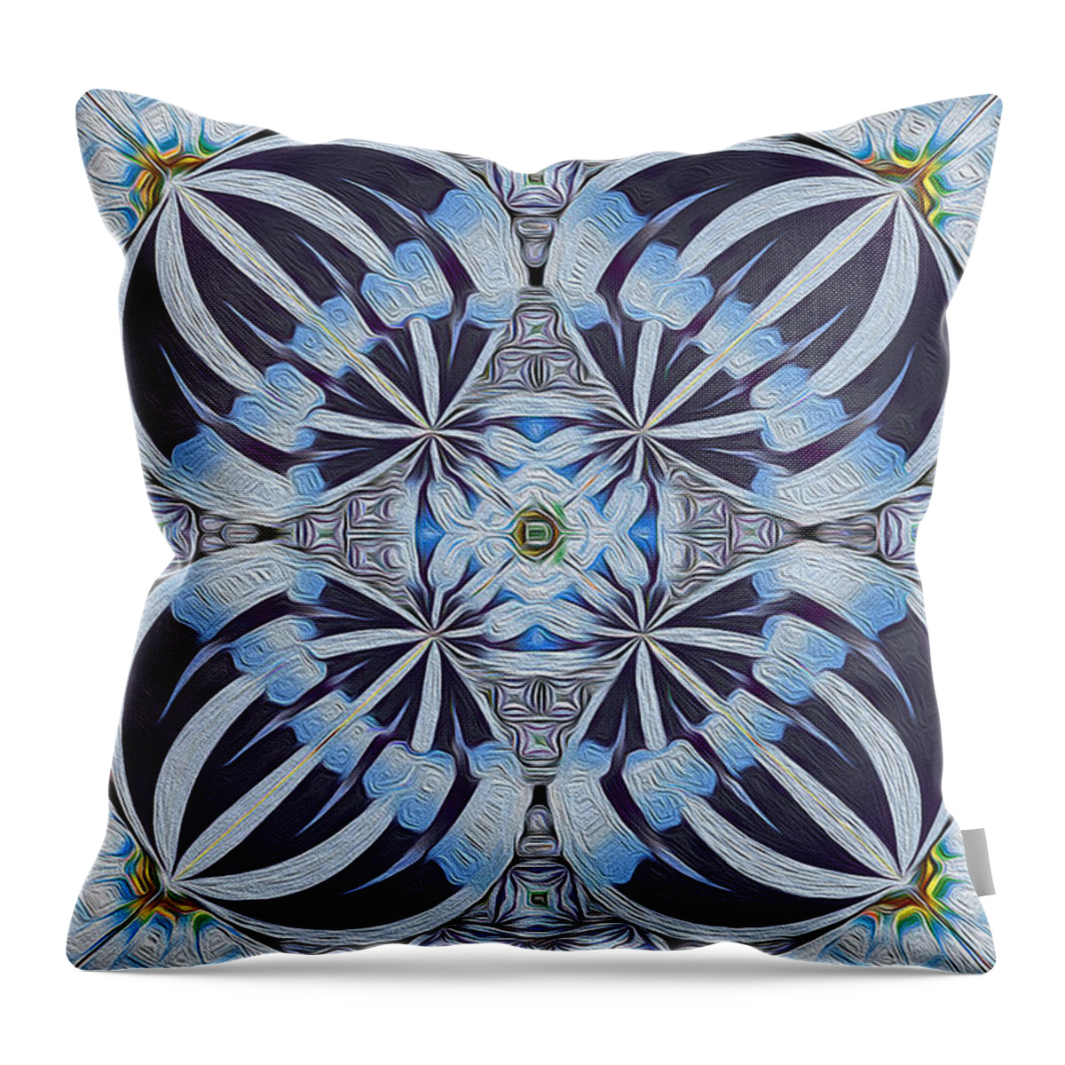 Abstract Throw Pillow featuring the digital art Winter Carnivale by Jim Pavelle