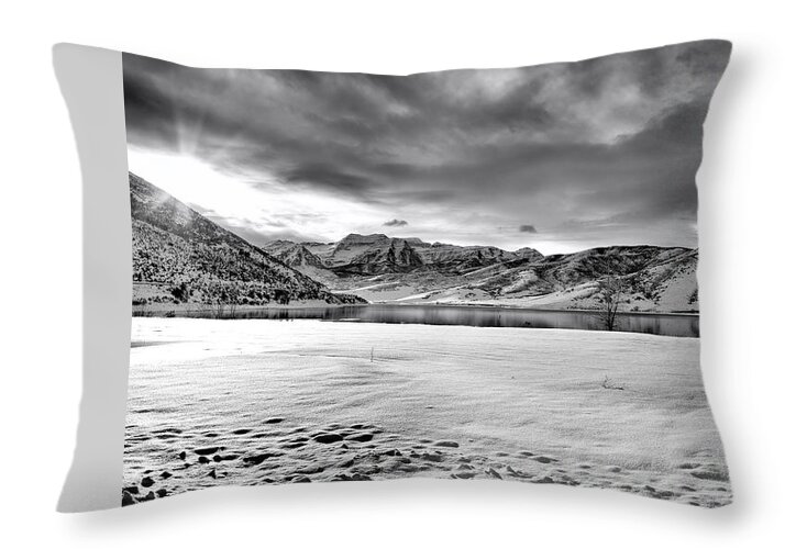 Winter Clouds Throw Pillow featuring the photograph Winter Clouds by David Millenheft