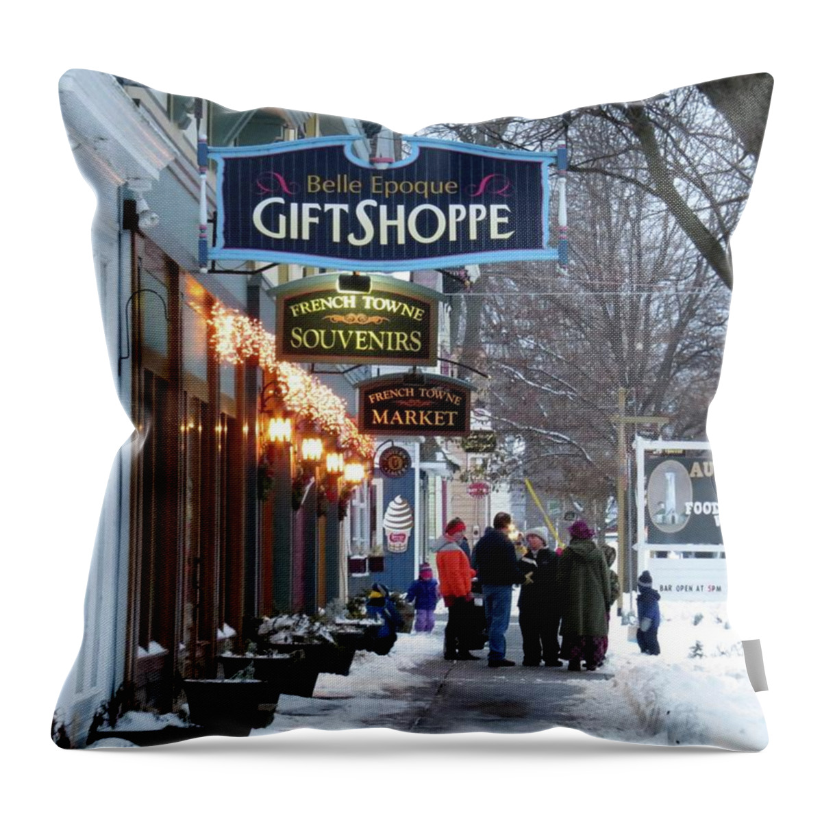 Thousand Islands Throw Pillow featuring the photograph Winter in Cape Vincent by Dennis McCarthy
