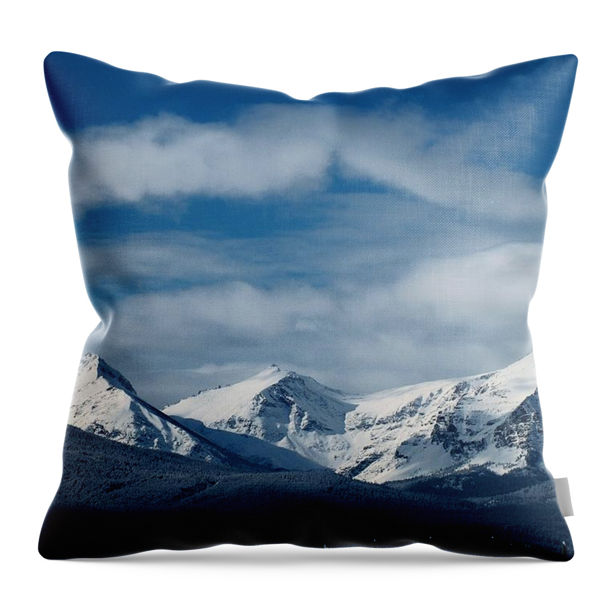 Winter Throw Pillow featuring the photograph Winter in the Rockies by Tracey Vivar