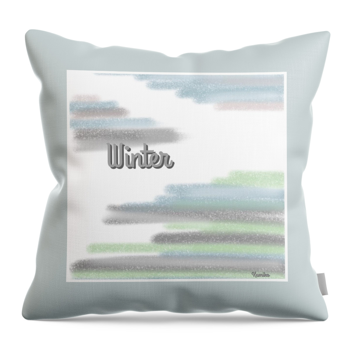 Winter Throw Pillow featuring the painting Winter by Kumiko Izumi
