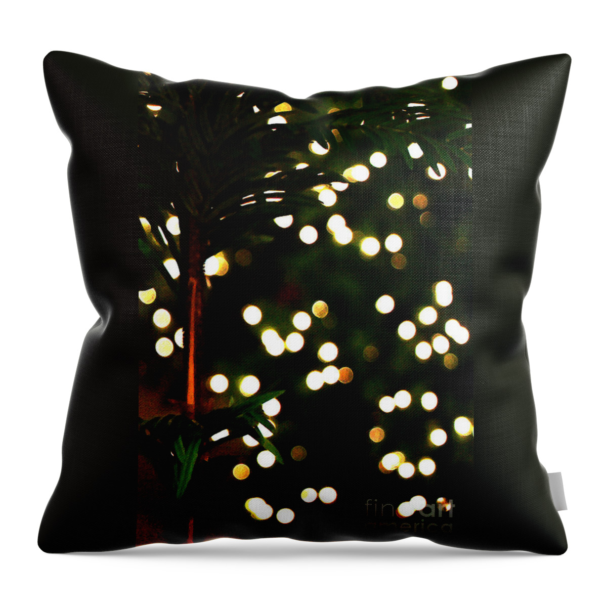 Winter Throw Pillow featuring the photograph Winter Palm by Linda Shafer