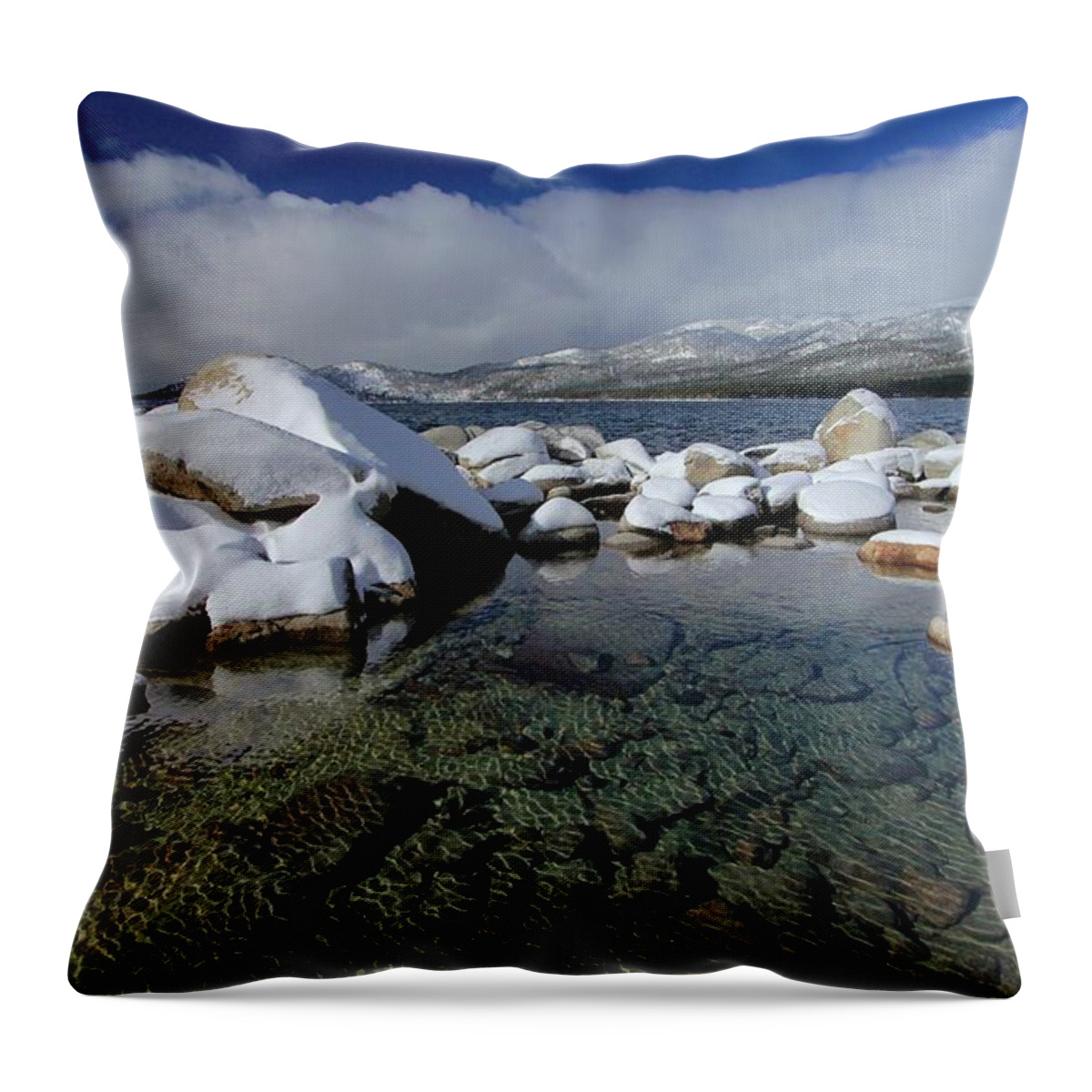 Lake Tahoe Throw Pillow featuring the photograph Winter Storm Clarity by Sean Sarsfield