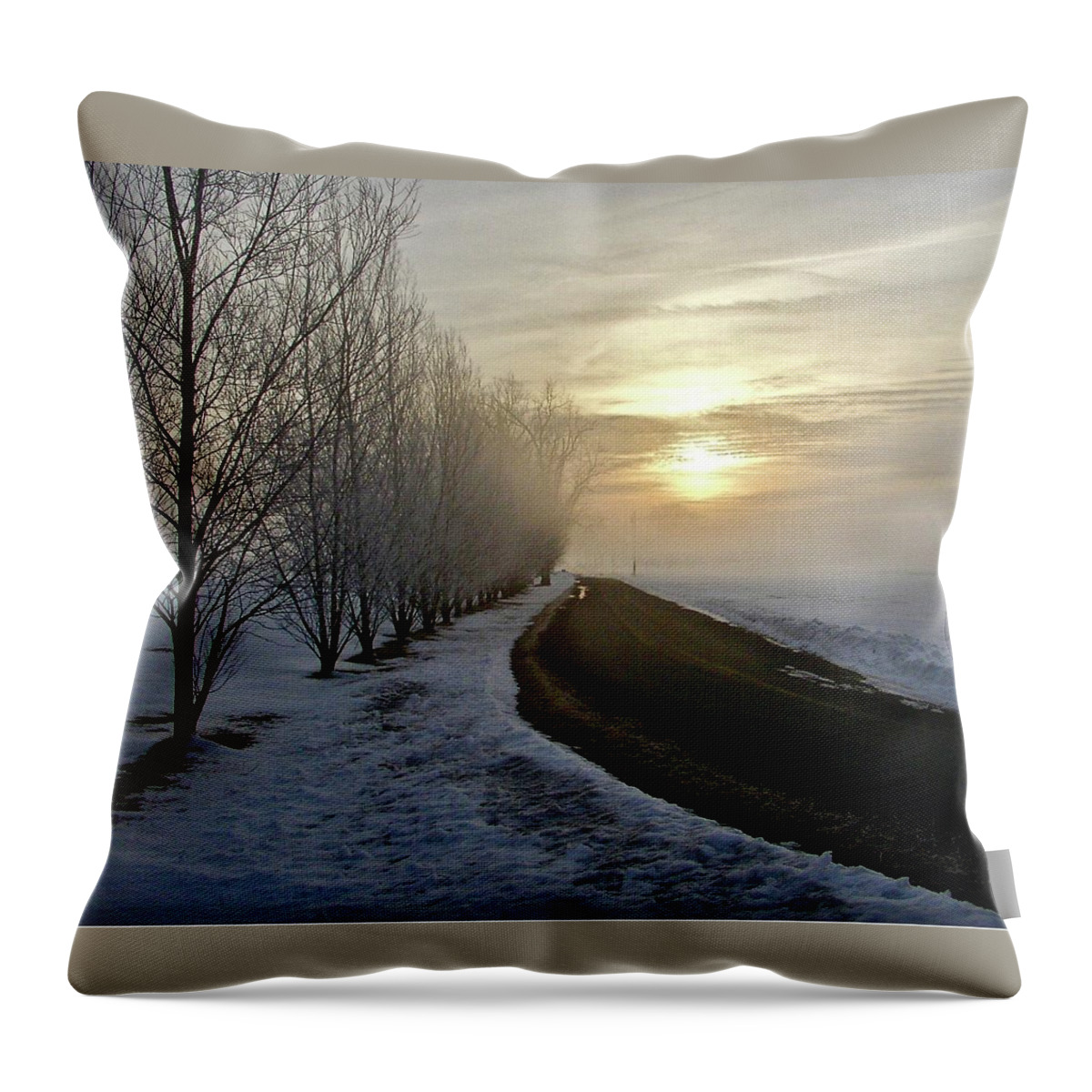 Winter Throw Pillow featuring the photograph Winter Sunrise by Shawn M Greener