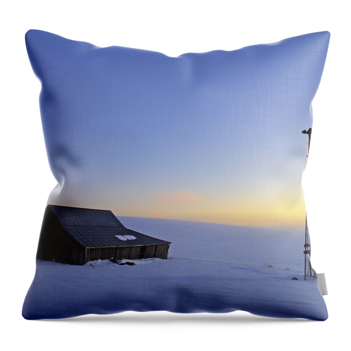 Outdoors Throw Pillow featuring the photograph Winter Sunset by Doug Davidson