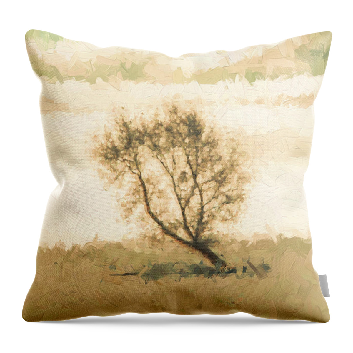 Tree Throw Pillow featuring the photograph Winter Tree Abstract by Greg Norrell