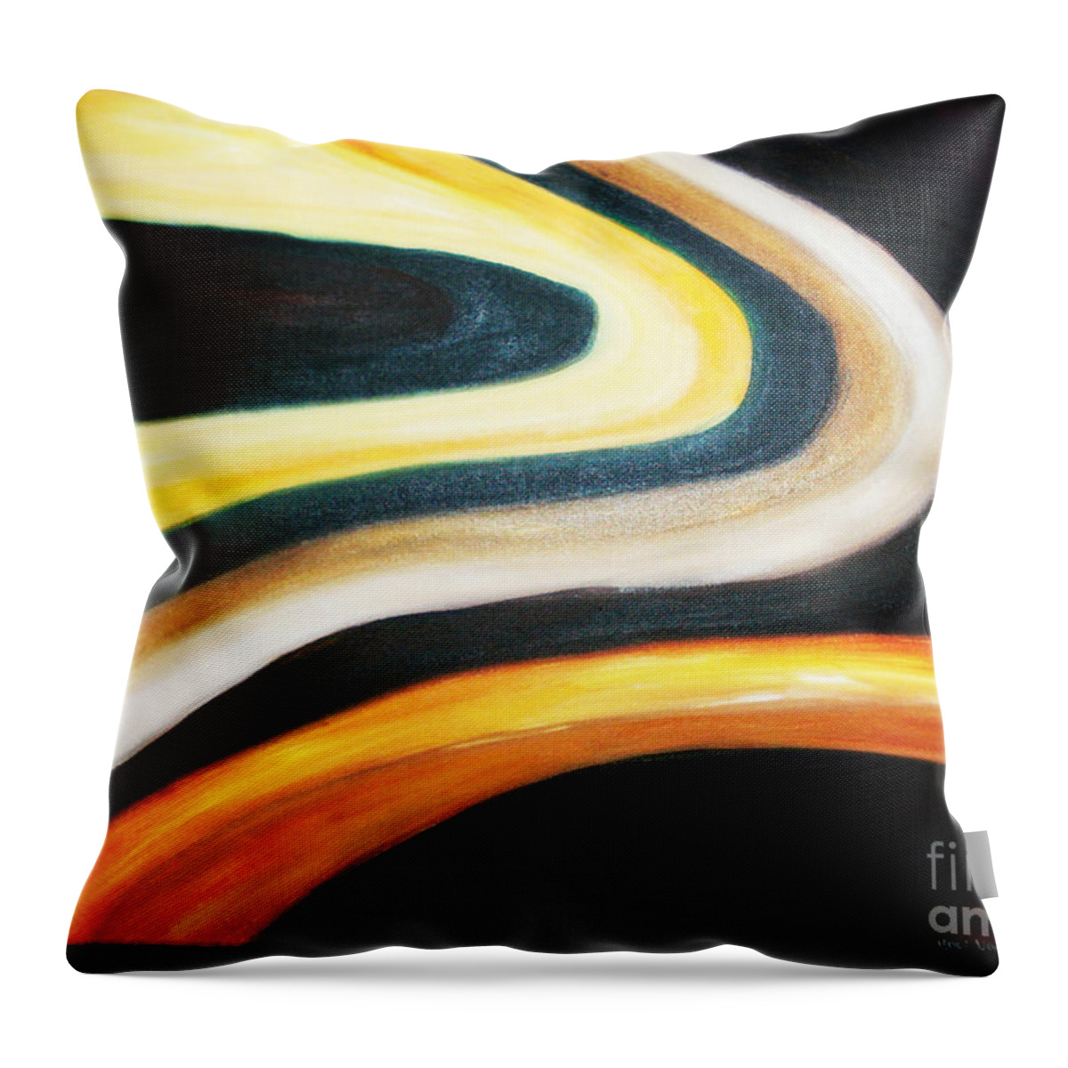 Acrylic Painting Throw Pillow featuring the painting Wisdom by Yael VanGruber