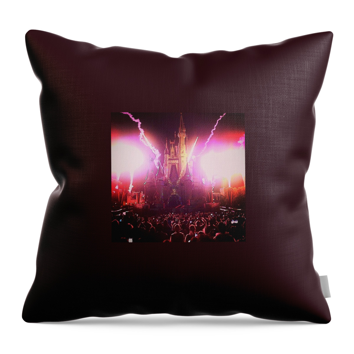 Crowd Throw Pillow featuring the photograph Illumination by Kate Arsenault 