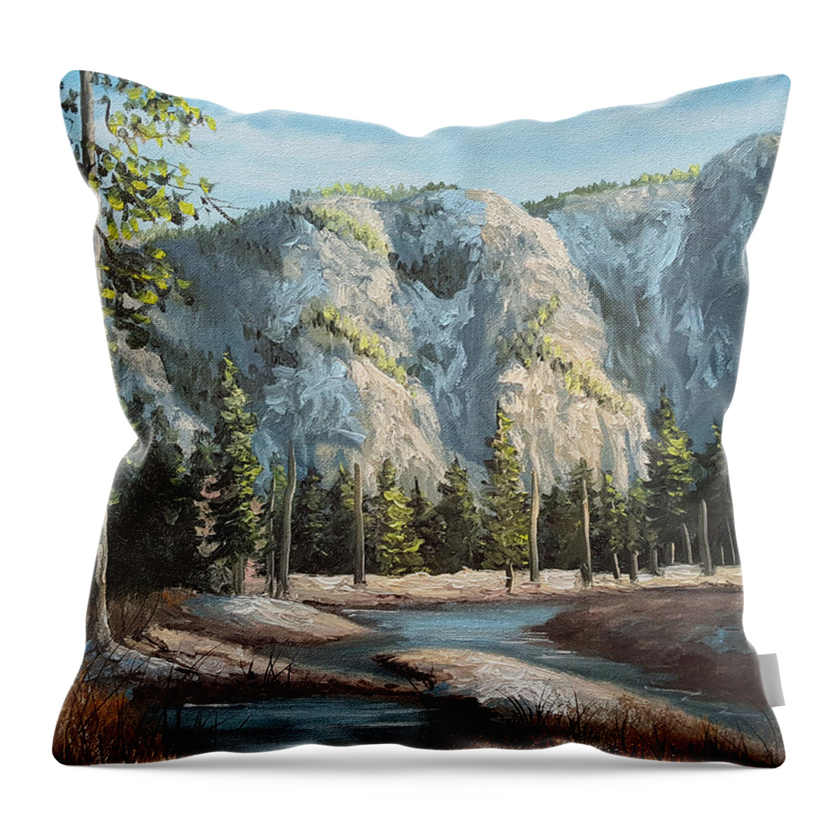 Yosemite Throw Pillow featuring the painting Within Yosemite by Sharon Casavant