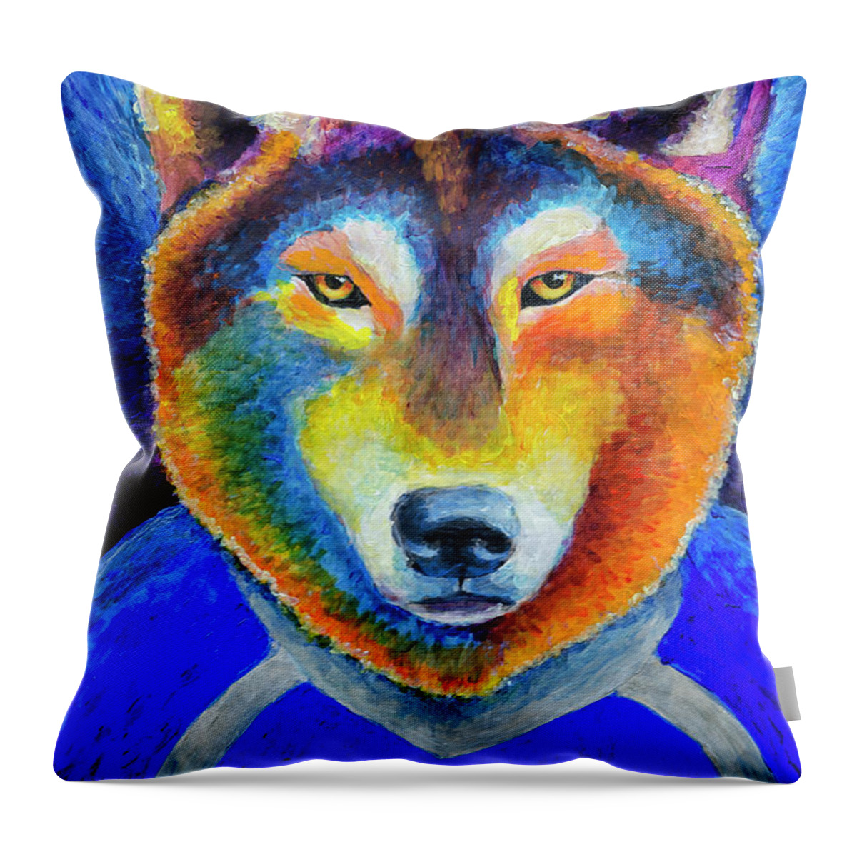 Wolf Throw Pillow featuring the photograph Wolfie by Rick Mosher