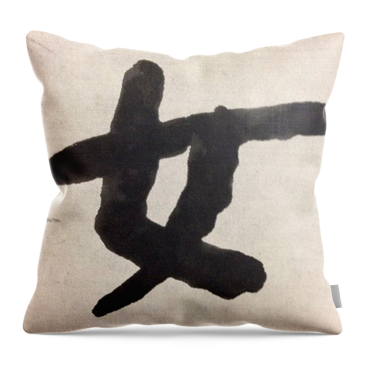 Art Throw Pillow featuring the photograph Woman #kanji #art #calligraphy #japan by Shoji Tamura