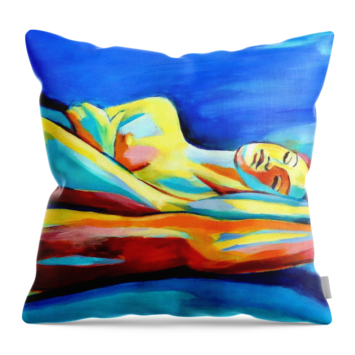 Affordable Paintings For Sale Throw Pillow featuring the painting Womanly figure by Helena Wierzbicki