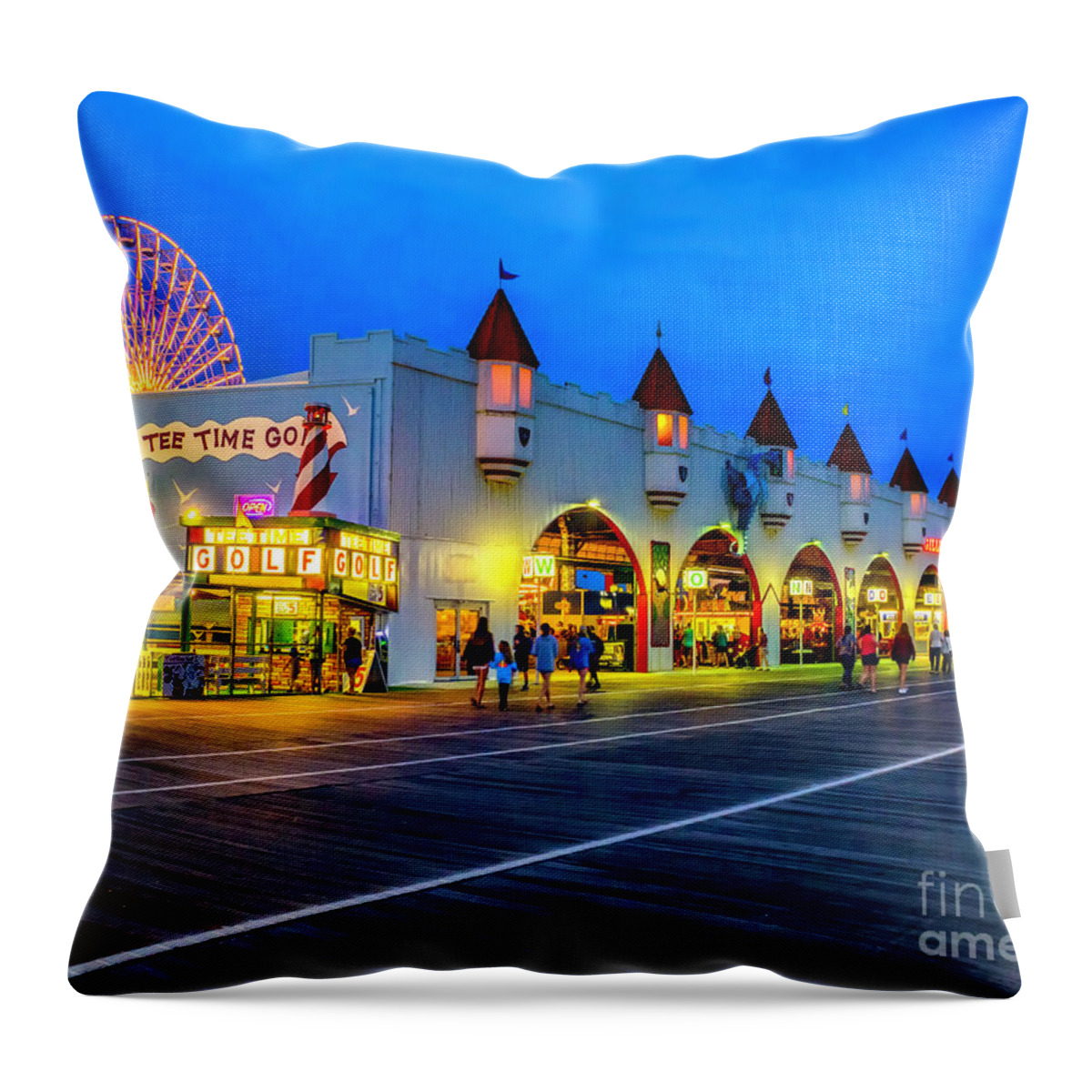 Ocean City Throw Pillow featuring the photograph Wonderland in Ocean City by Nick Zelinsky Jr
