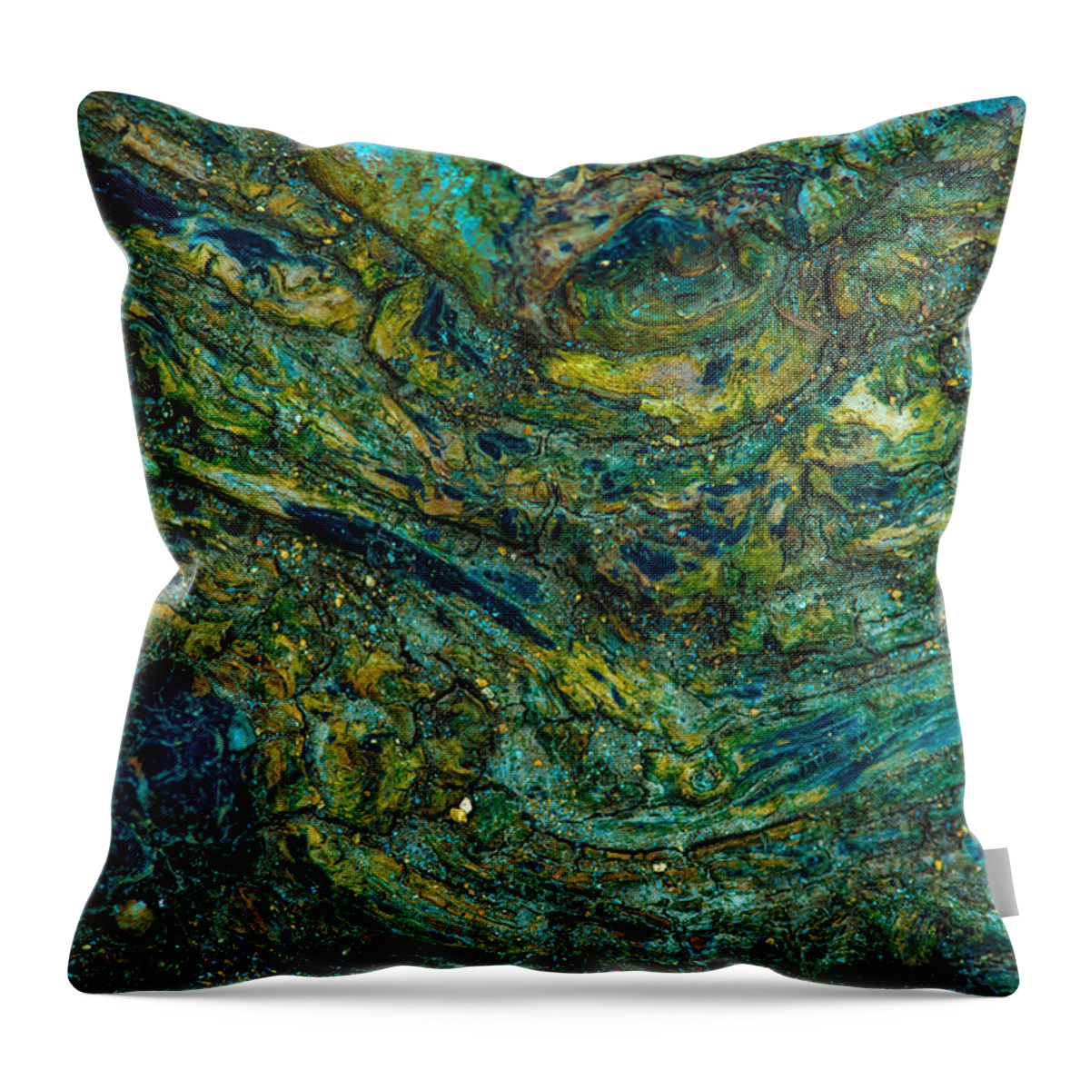 Abstract Throw Pillow featuring the photograph Wood Burl Abstract by Bruce Pritchett