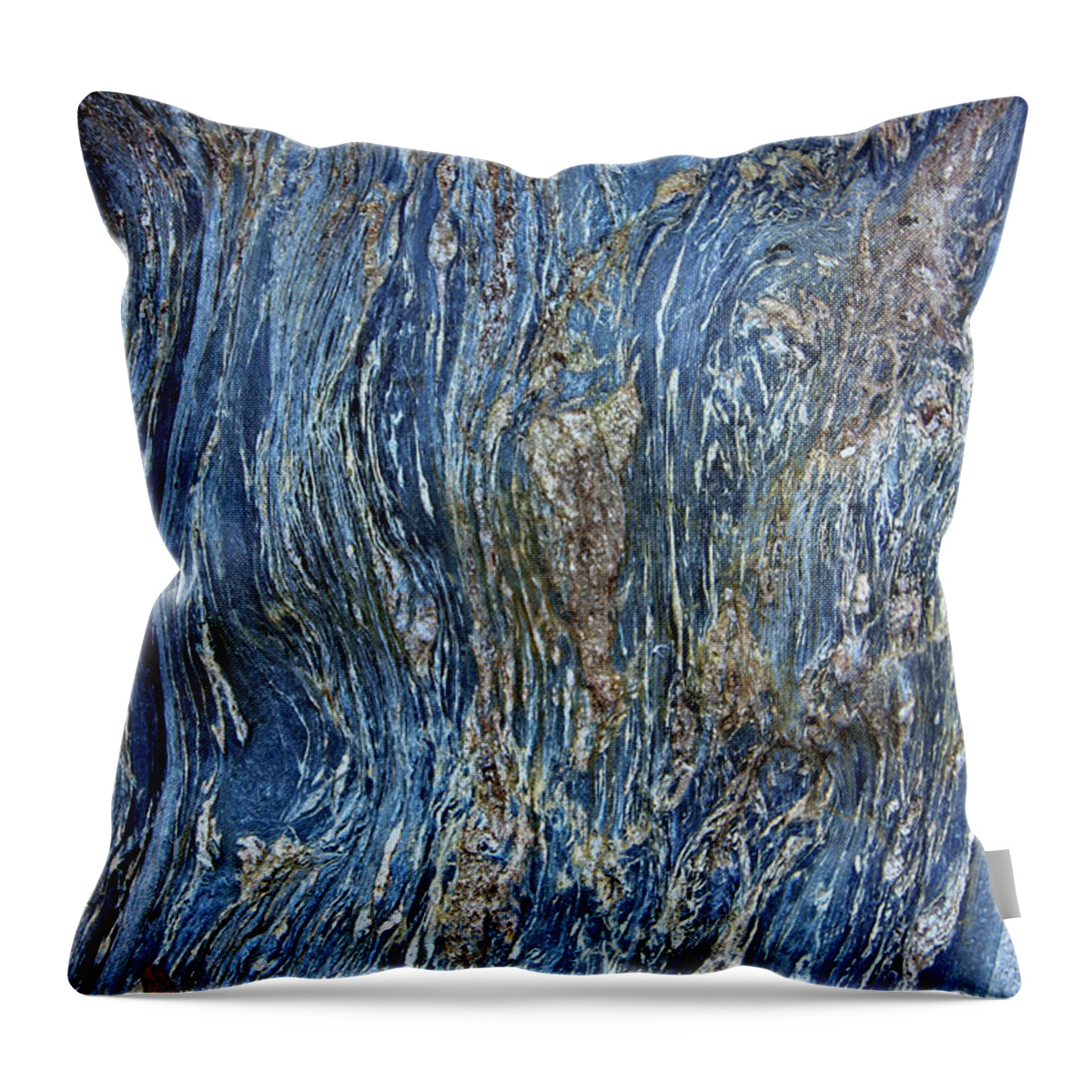Wood Grain On Rock Throw Pillow featuring the photograph Wood Grain on Rock #1 by Doolittle Photography and Art