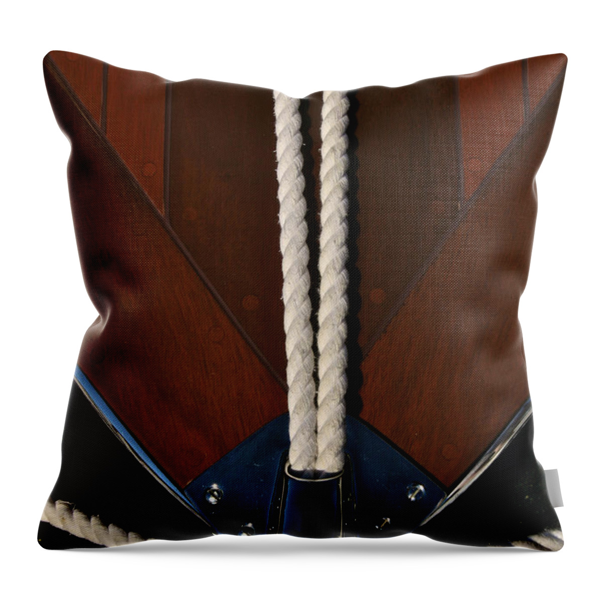 Tahoe Throw Pillow featuring the photograph Wooden Boat Detail by Steven Lapkin