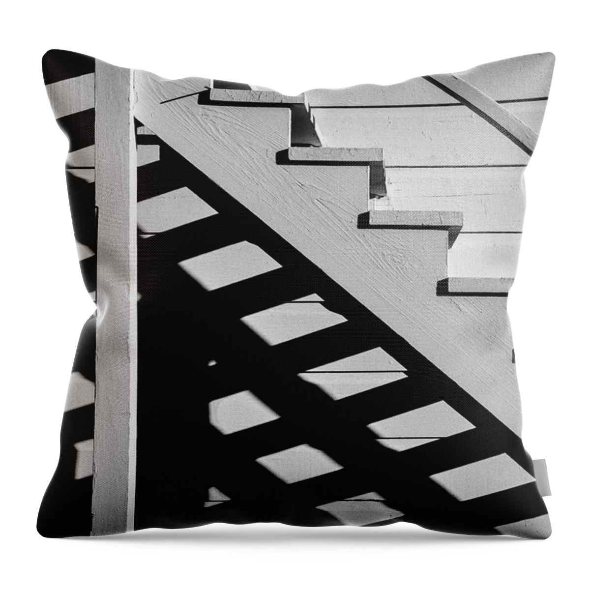 Stairs Throw Pillow featuring the photograph Wooden Stairs by Garry Gay