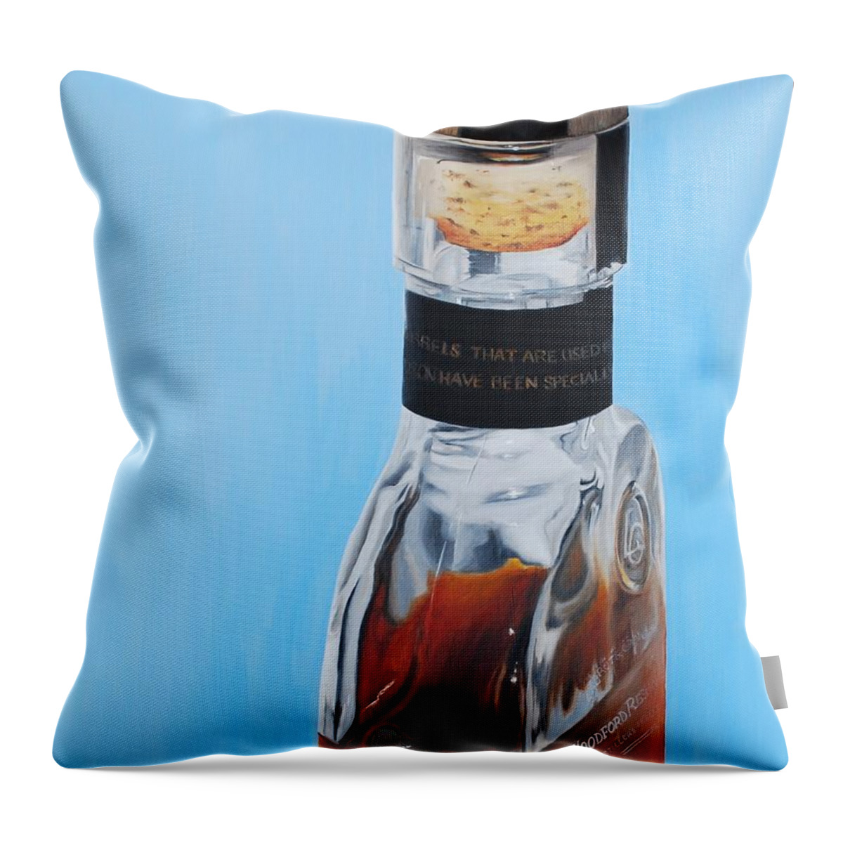 Bourbon Throw Pillow featuring the painting Woodford Reserve by Emily Page