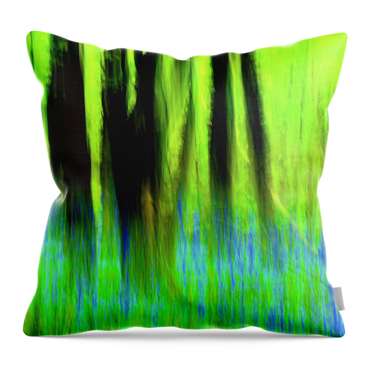 Abstract Throw Pillow featuring the photograph Woodland Abstract vi by Helen Jackson
