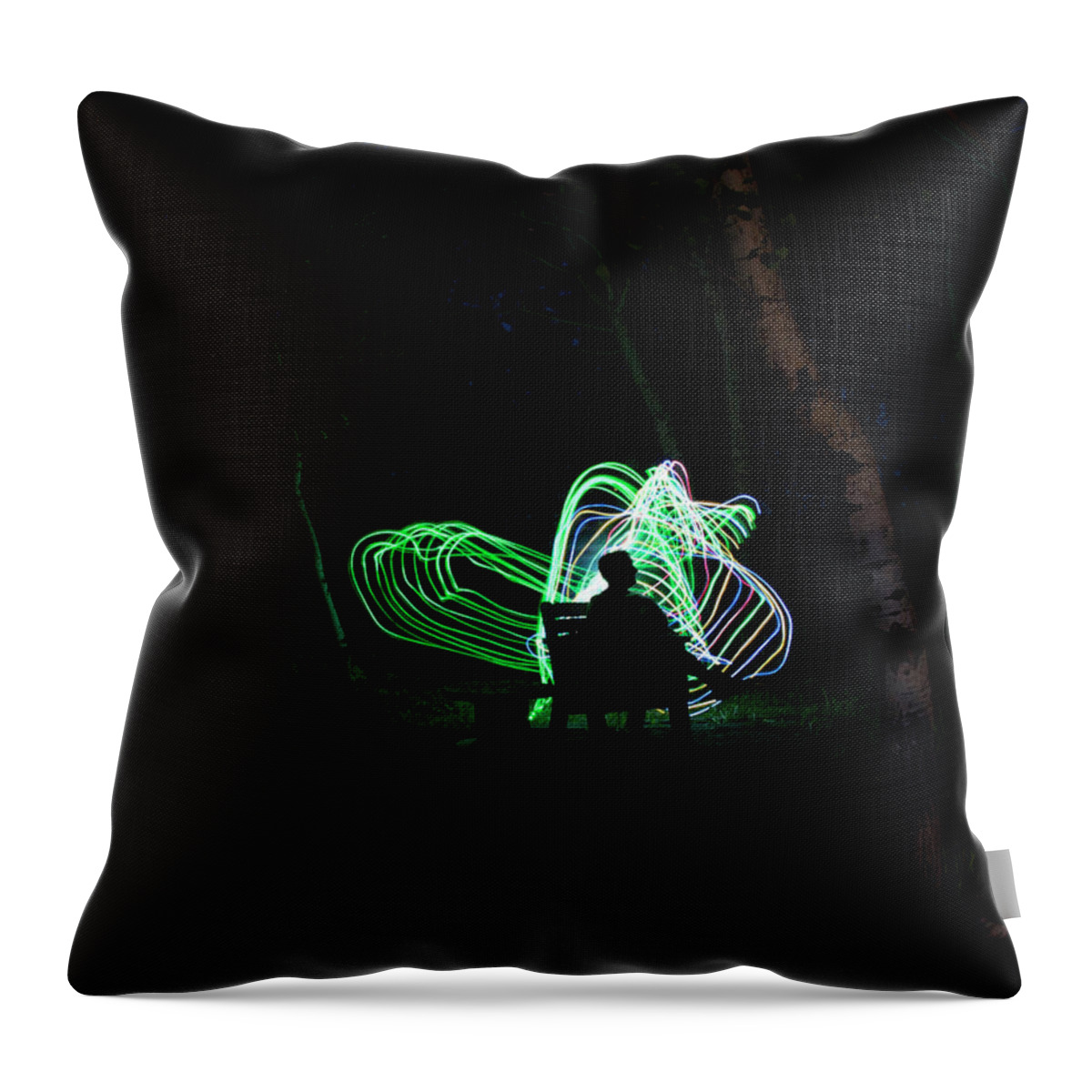 Light Throw Pillow featuring the photograph Woodland Fairies by Ellery Russell