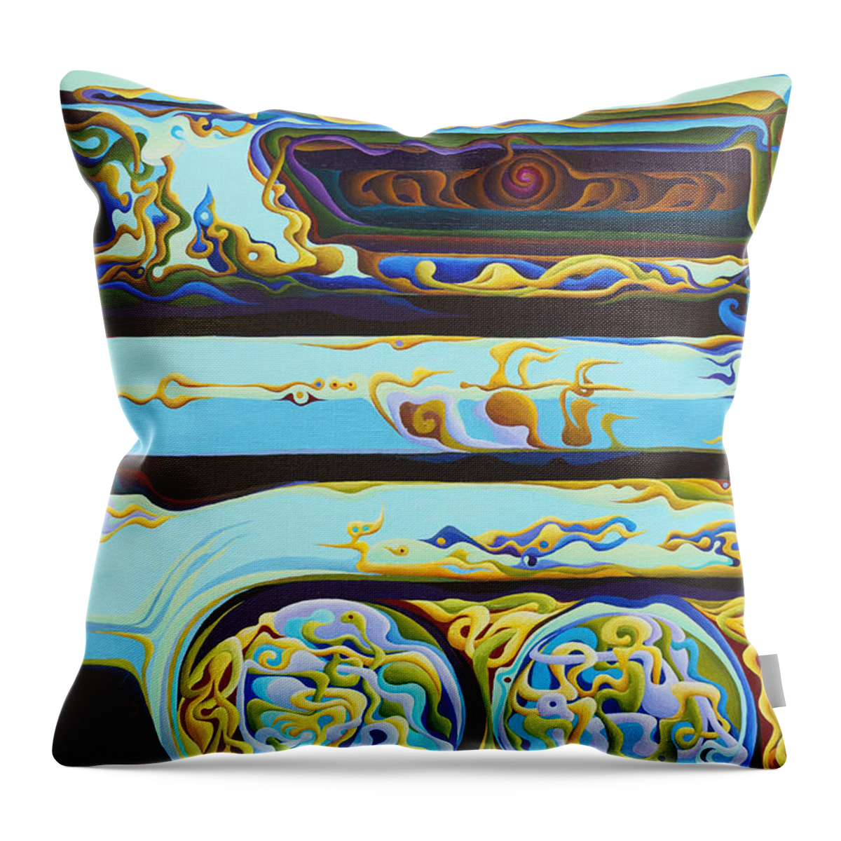 Woo Hoo Throw Pillow featuring the painting WooHooxidaisical Corrustination by Amy Ferrari
