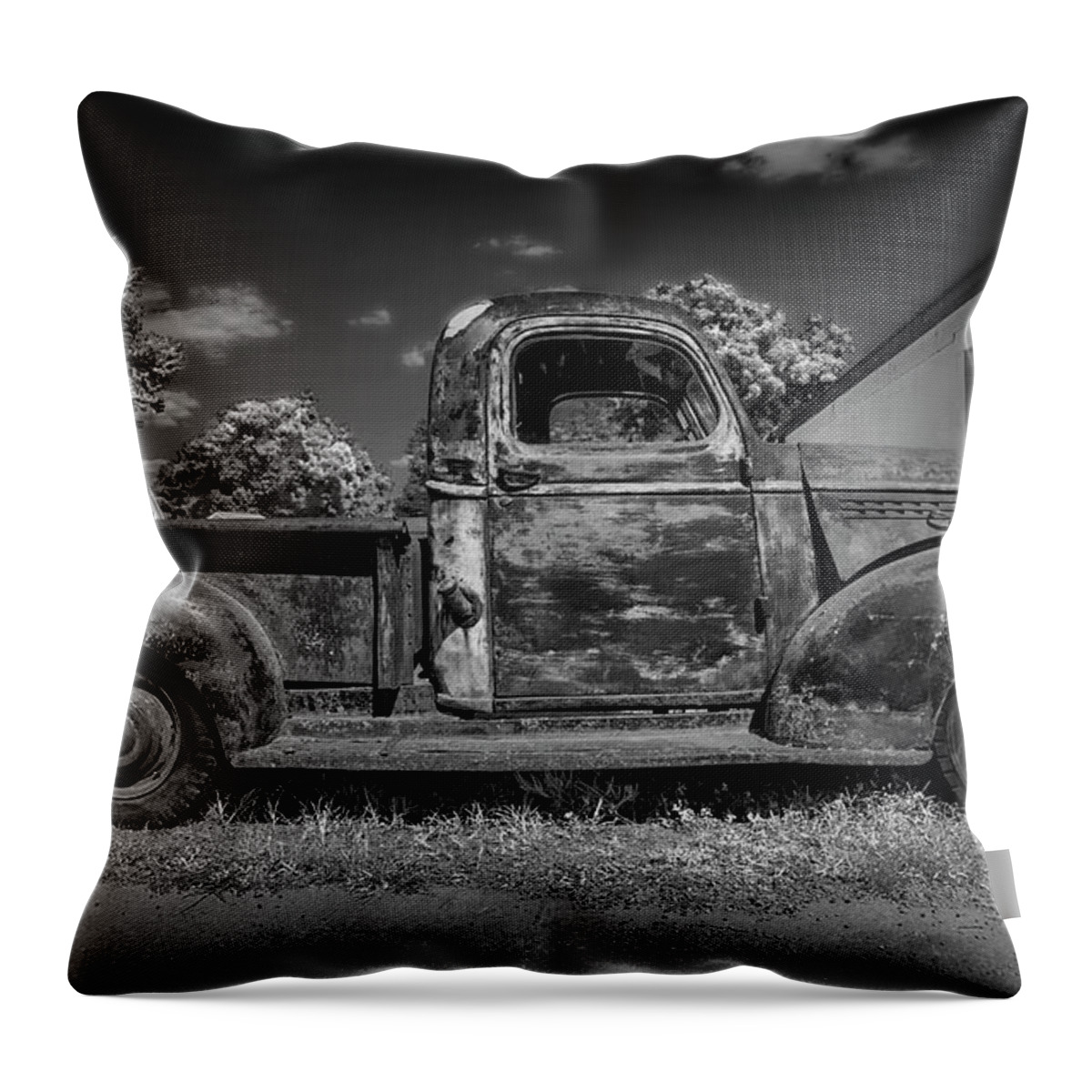 Rust Throw Pillow featuring the photograph Work Truck by Ray Congrove