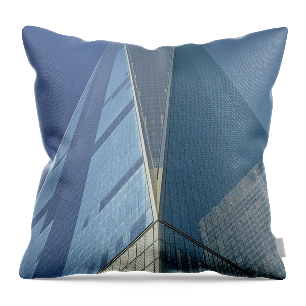 New York City New World Trade Center Throw Pillow featuring the photograph World Trade Center 2016 by William Kimble