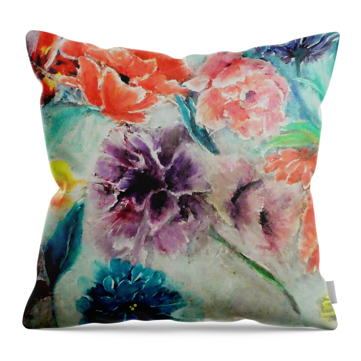 Wrap Throw Pillow featuring the digital art Wrap it Up In Spring by Lisa Kaiser by Lisa Kaiser
