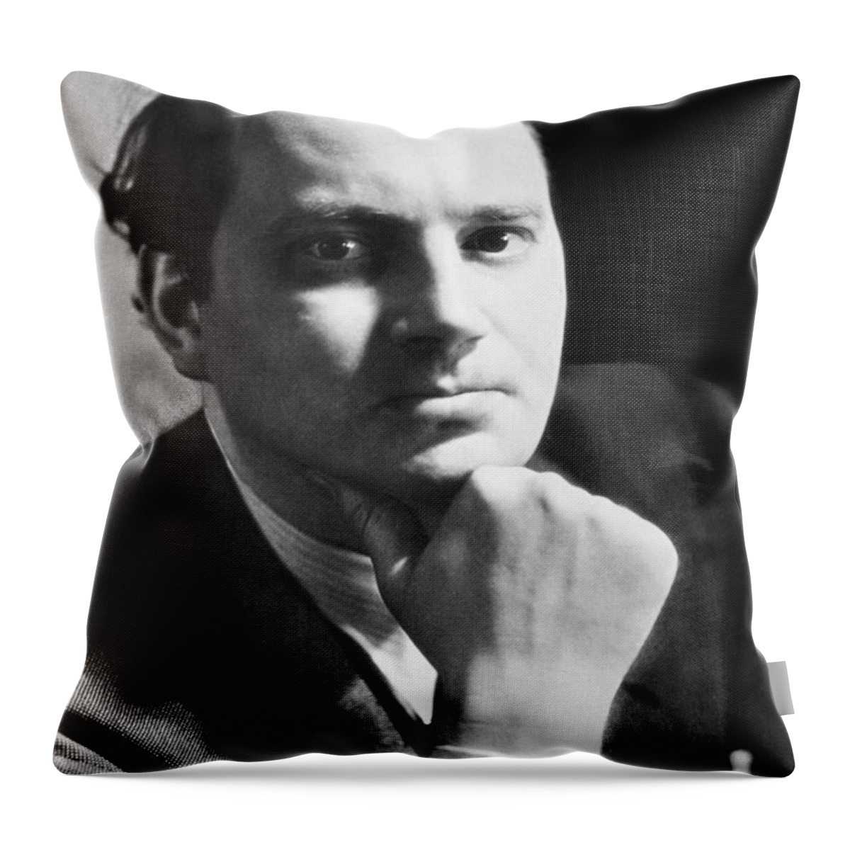 1 Person Throw Pillow featuring the photograph Writer Thomas Wolfe by Underwood Archives