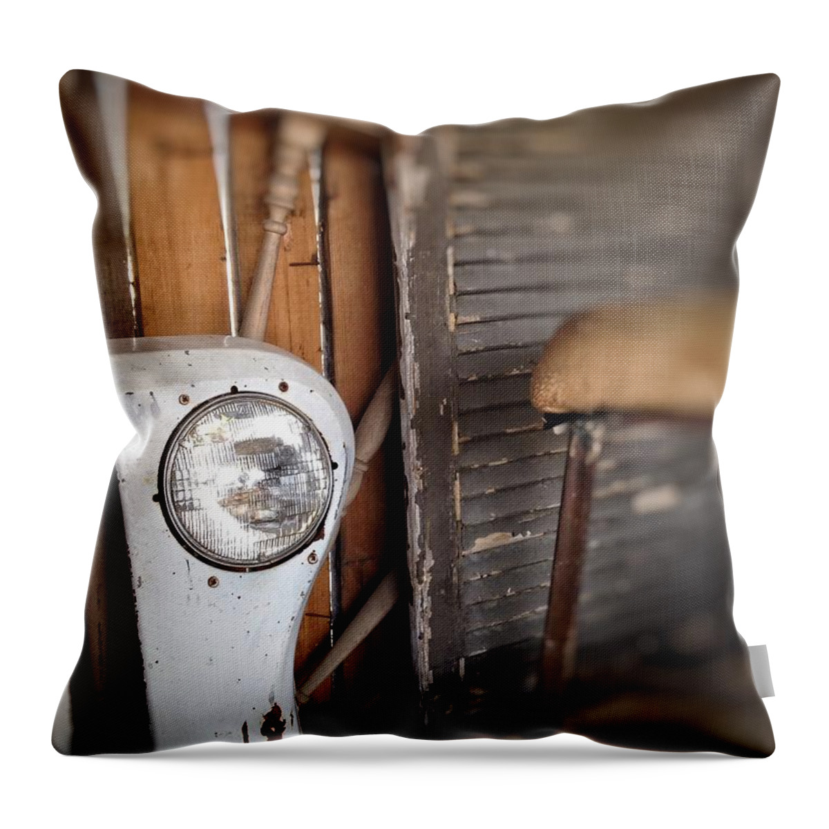 Front Fender Throw Pillow featuring the photograph Wrong turn by Olivier Calas