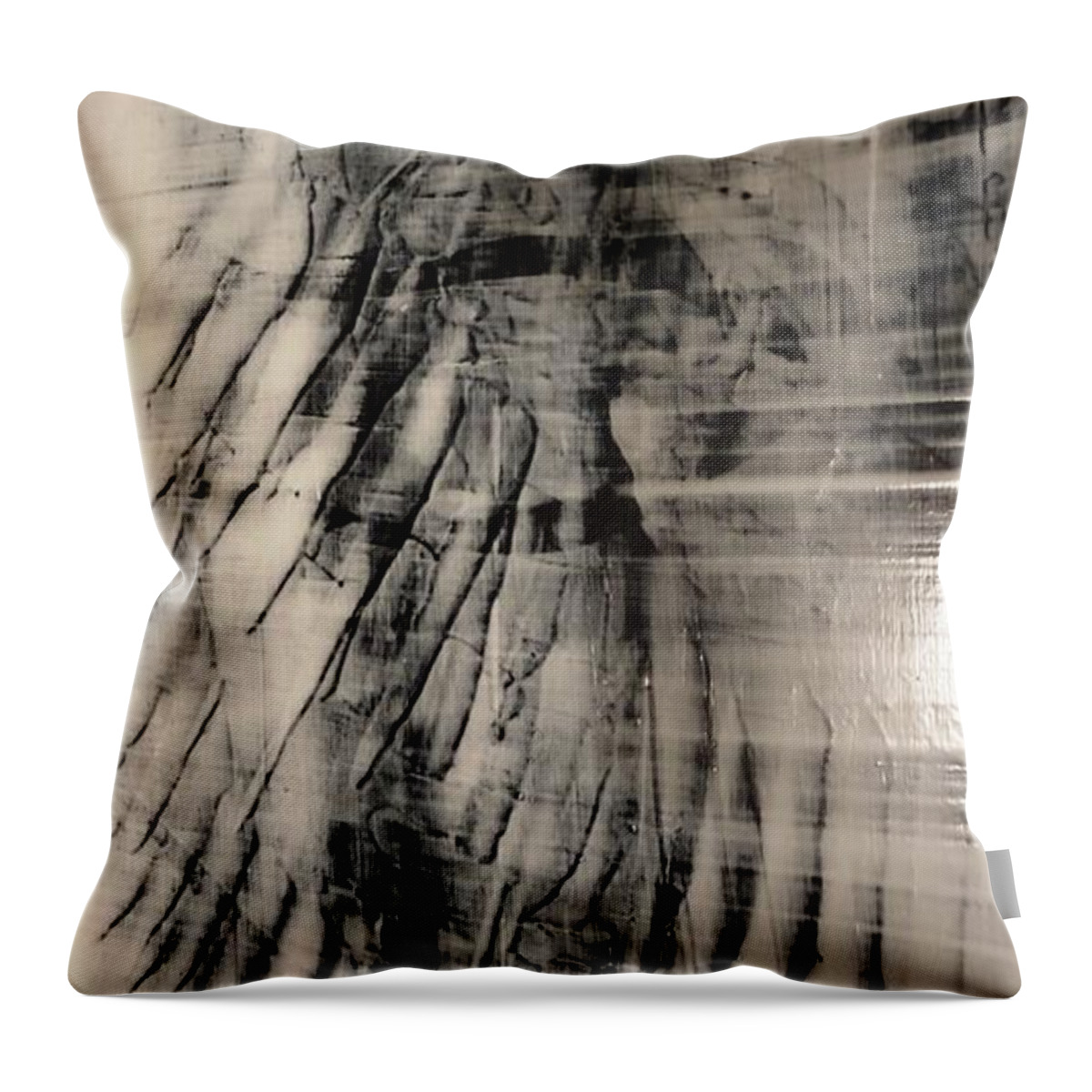 Zebra Throw Pillow featuring the painting Wws II by Tia McDermid