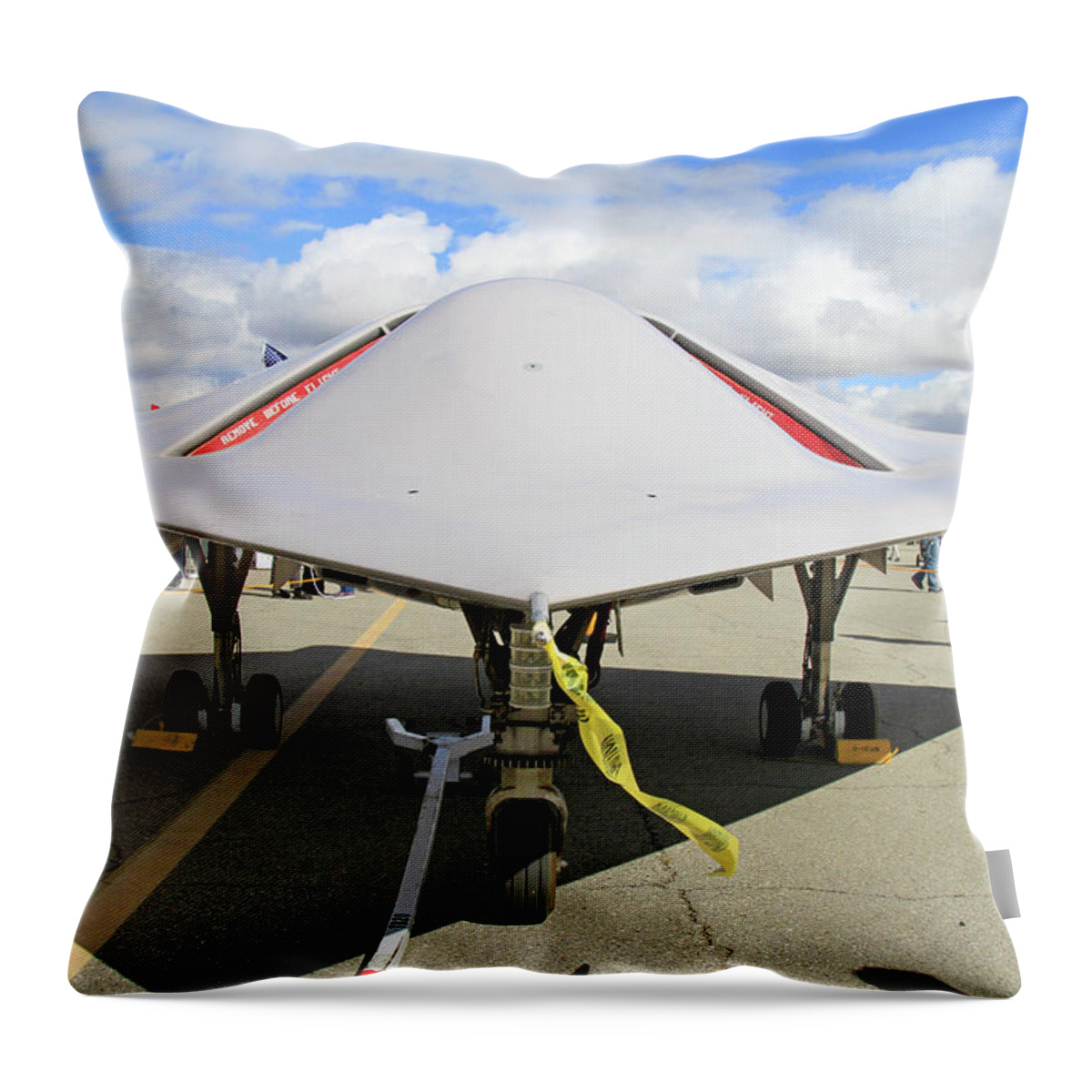 X-47a Throw Pillow featuring the photograph X-47a by Shoal Hollingsworth