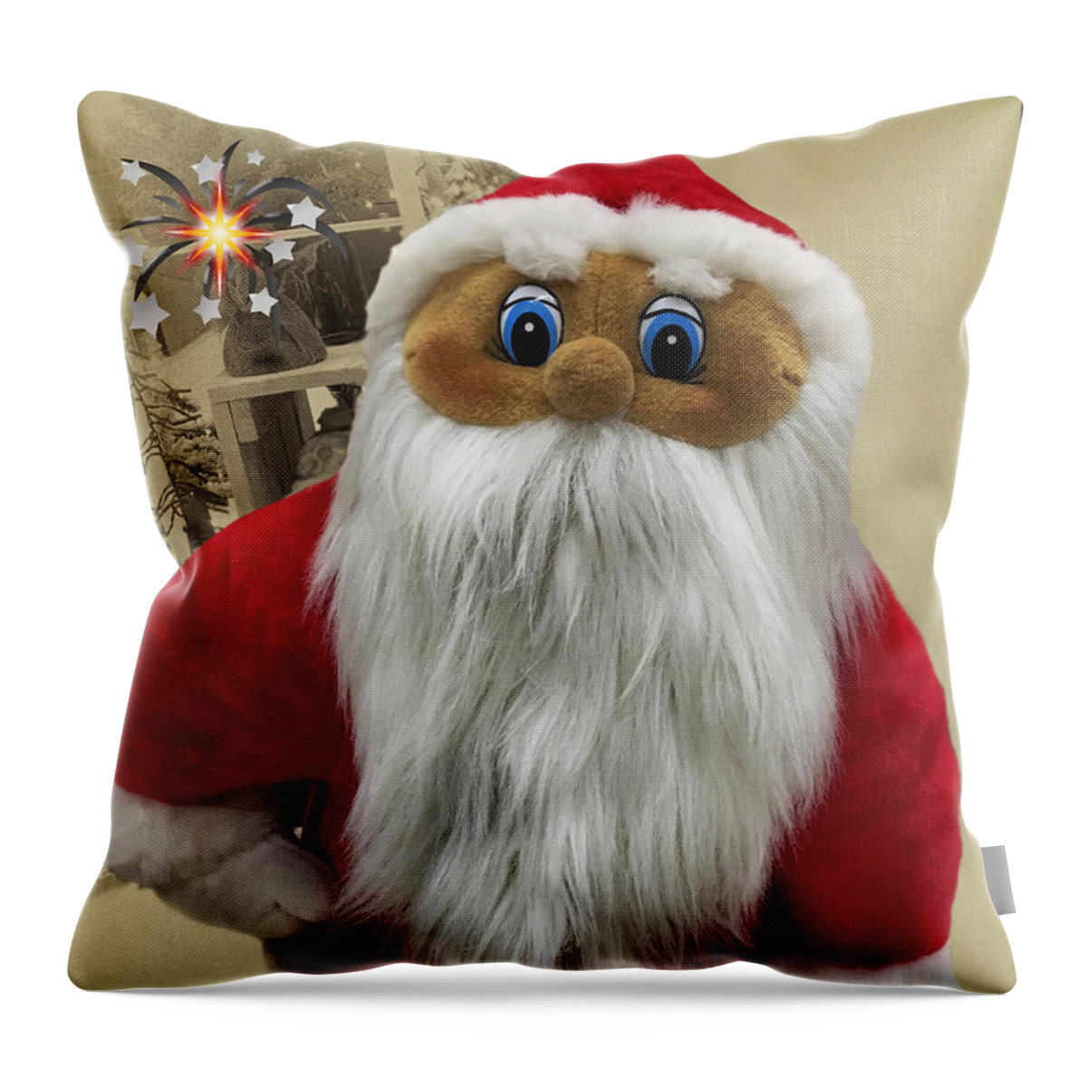 Xmas Throw Pillow featuring the photograph X-Mas Santa Claus by Eva-Maria Di Bella
