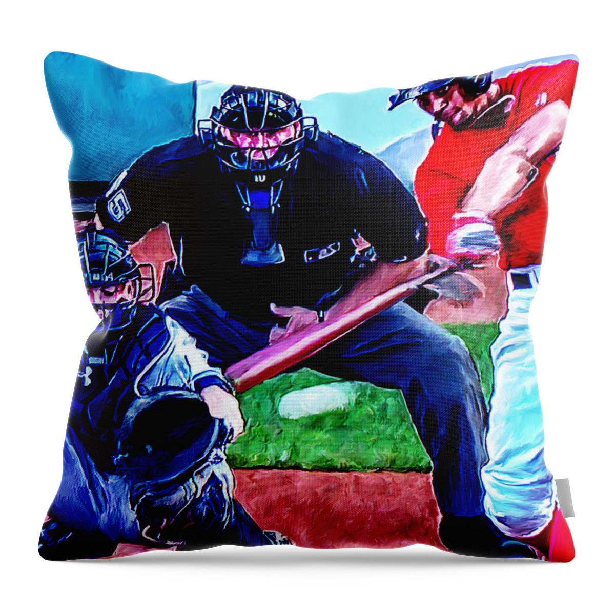 Xander Throw Pillow featuring the photograph Xander Bogaerts by Rick Mosher