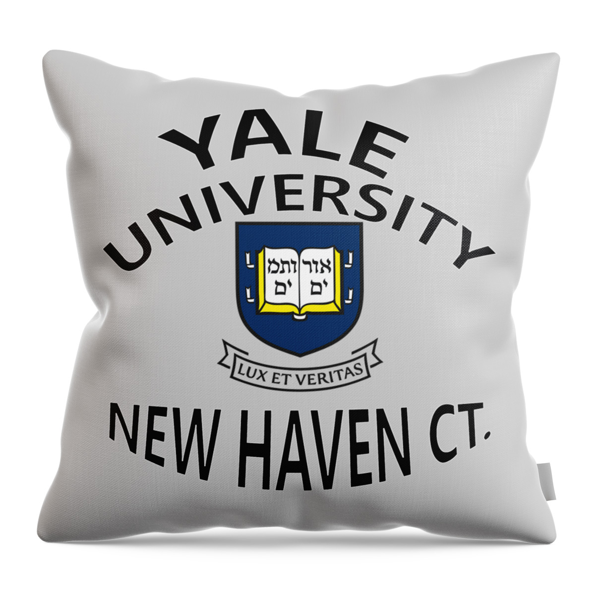 Yale University Throw Pillow featuring the digital art Yale University New Haven Connecticut by Movie Poster Prints