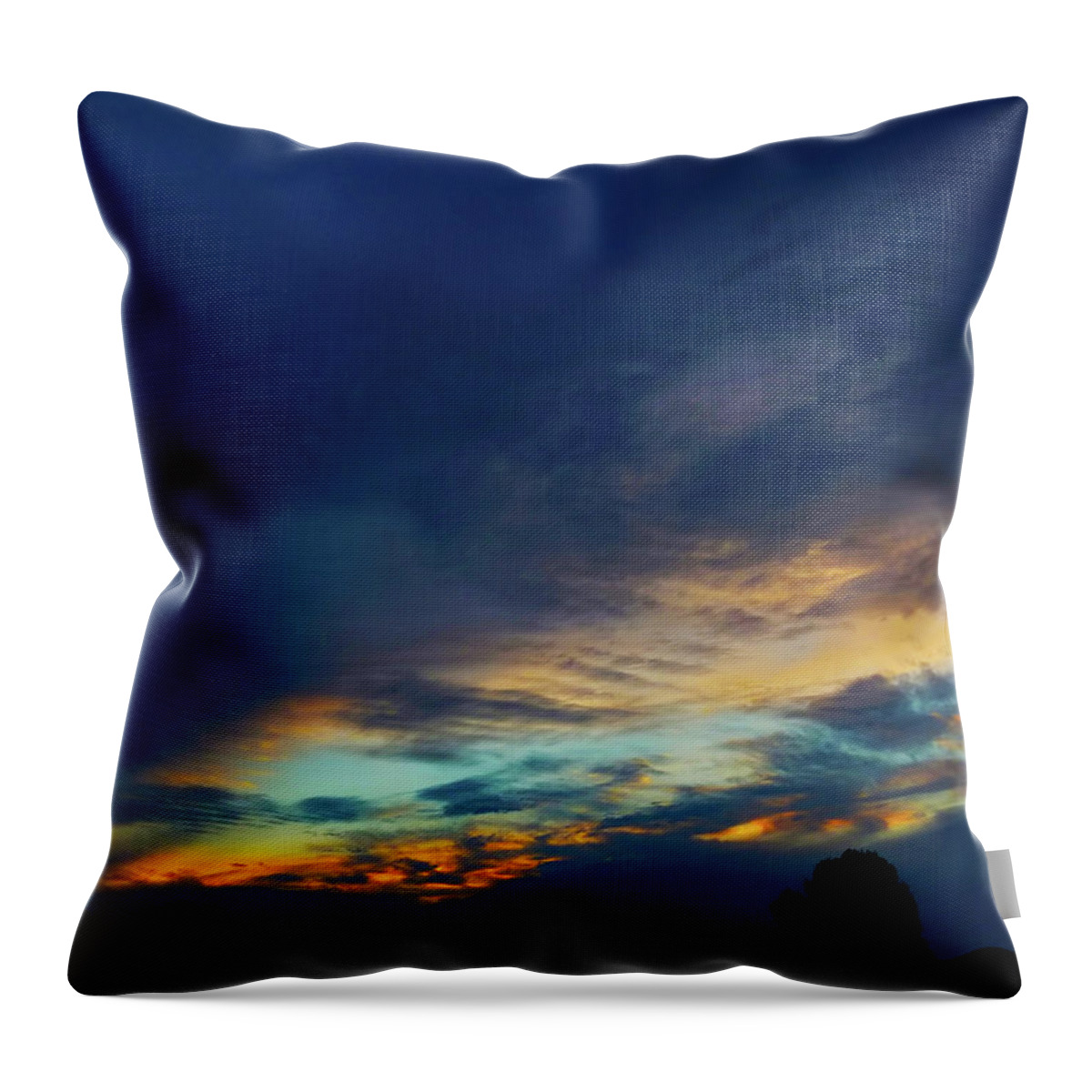 Sunset Throw Pillow featuring the photograph Yearning Sunset by Mark Blauhoefer