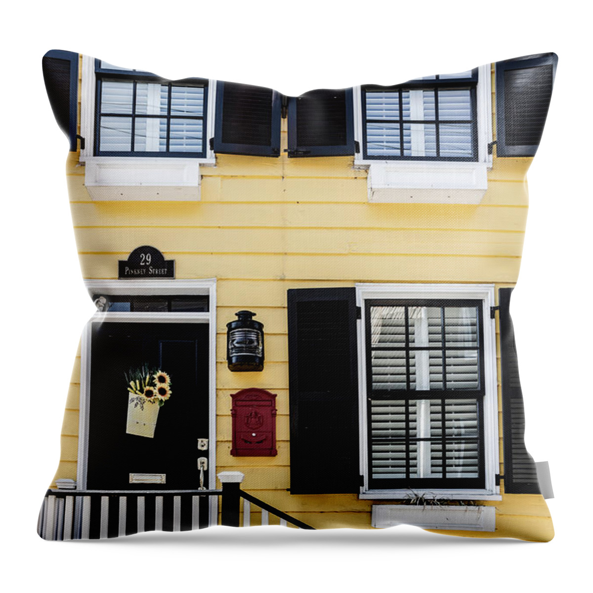 Annapolis Throw Pillow featuring the photograph Yellow House by Thomas Marchessault