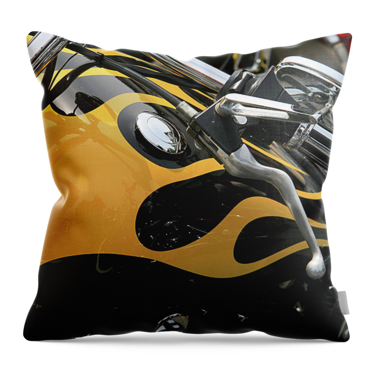  Throw Pillow featuring the photograph Yellowjacket by Mark Alesse