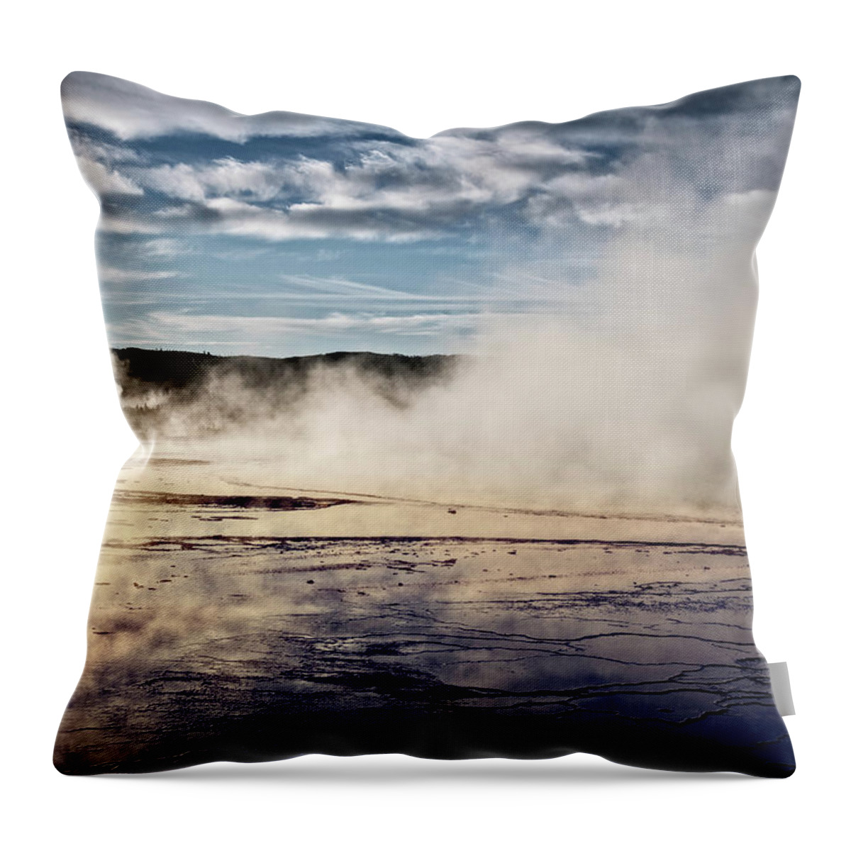 Yellowstone Throw Pillow featuring the photograph Yellowstone Colors #10 by Scott Read