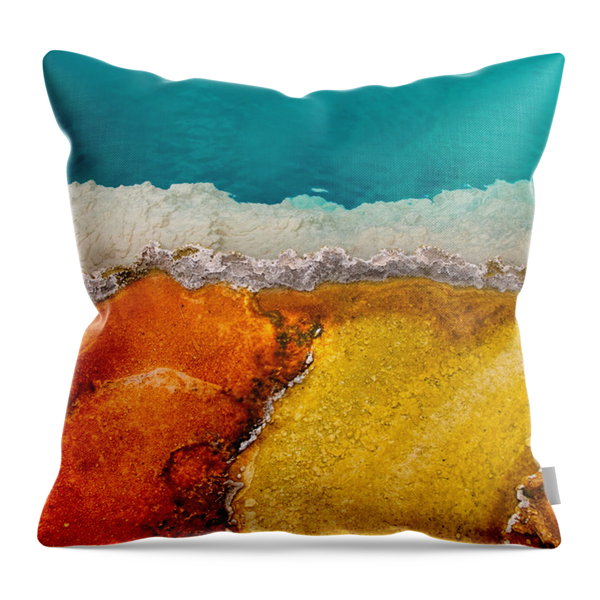 Pool Throw Pillow featuring the photograph Yellowstone Pool by Grant Groberg