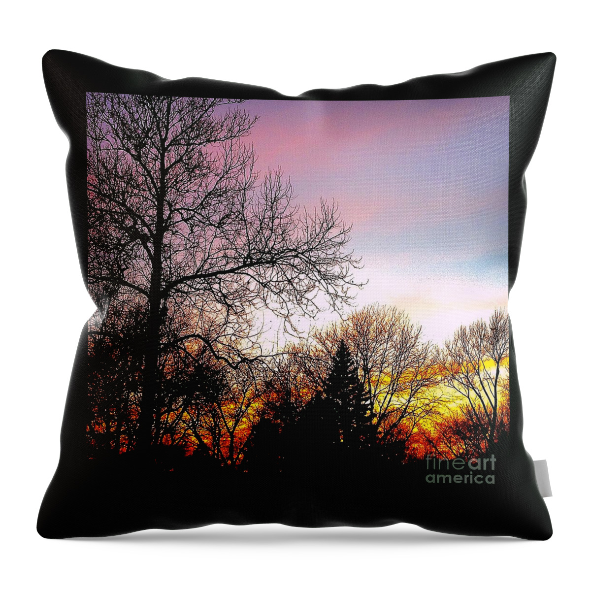 Frank J Casella Throw Pillow featuring the photograph Yesterday's Sky by Frank J Casella